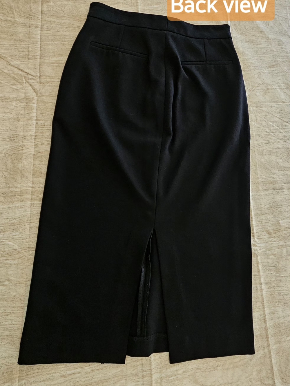 GBTSO Classic Black Midi Pencil Skirt with Pockets - Size XS - Picture 7 of 12